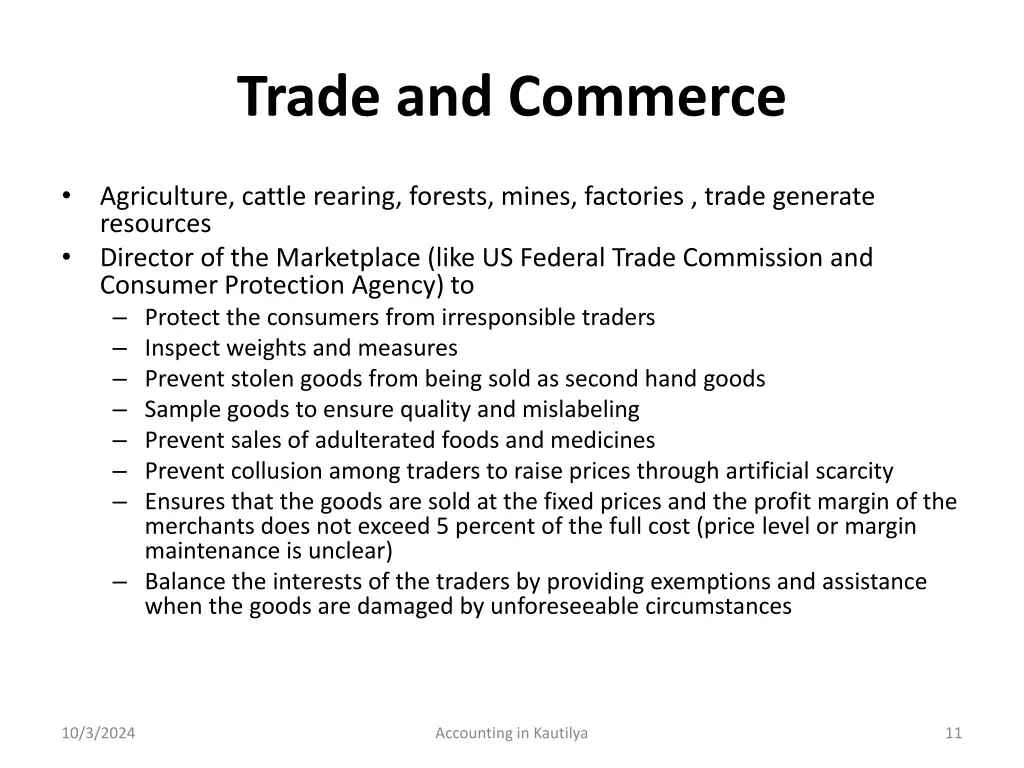 trade and commerce