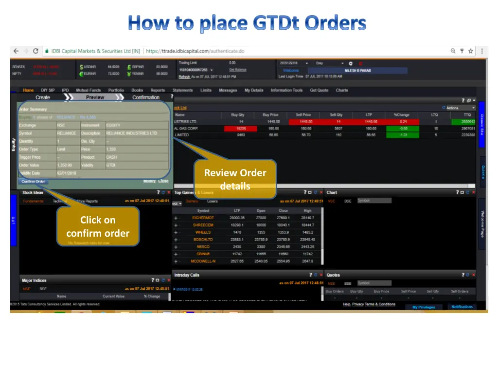 how to place gtdt orders 2