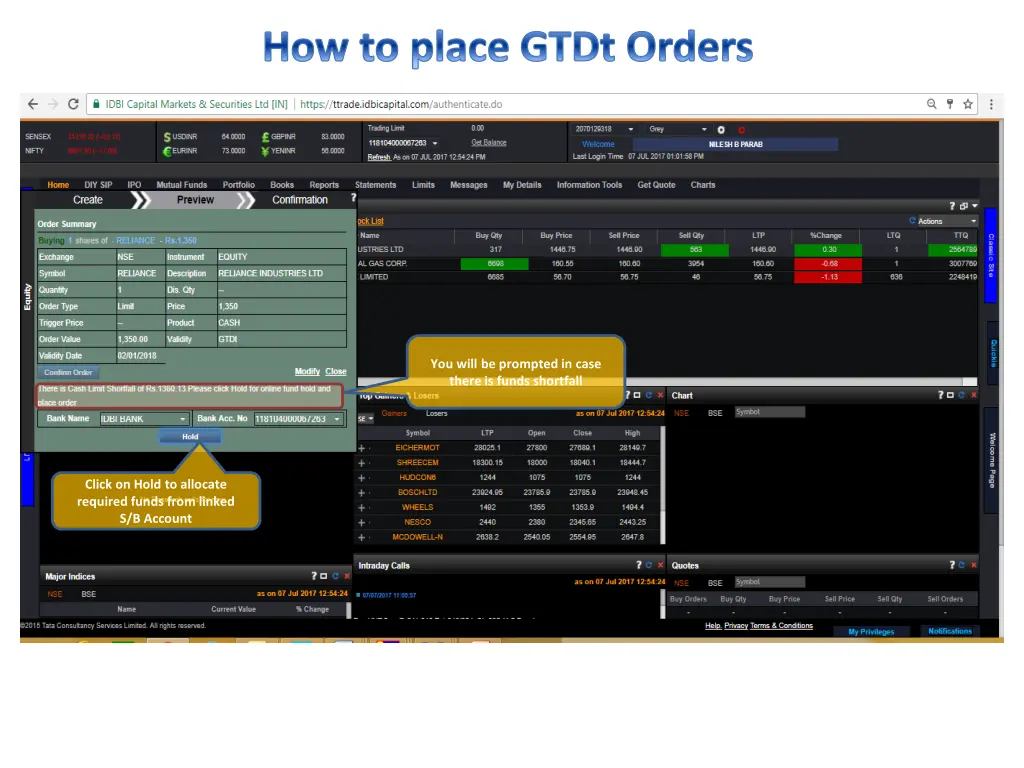 how to place gtdt orders 3