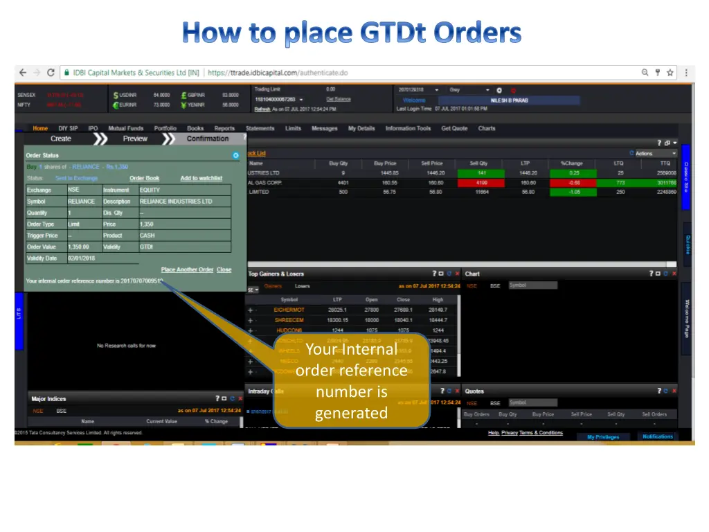 how to place gtdt orders 4