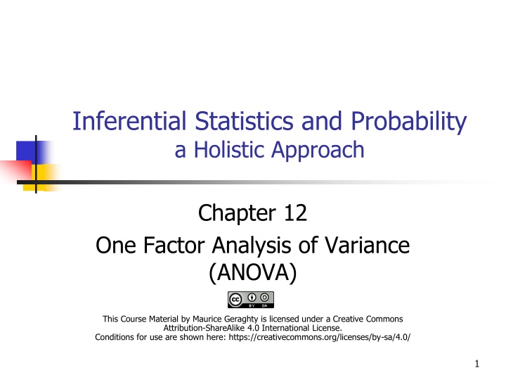 inferential statistics and probability a holistic