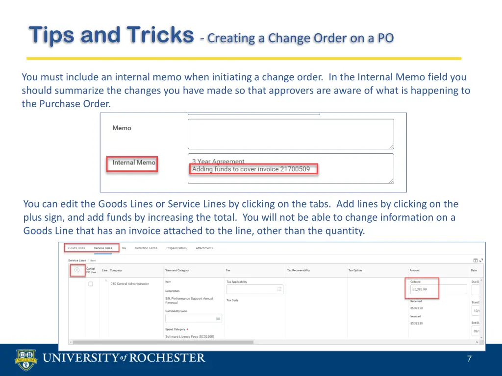 tips and tricks creating a change order on a po 5