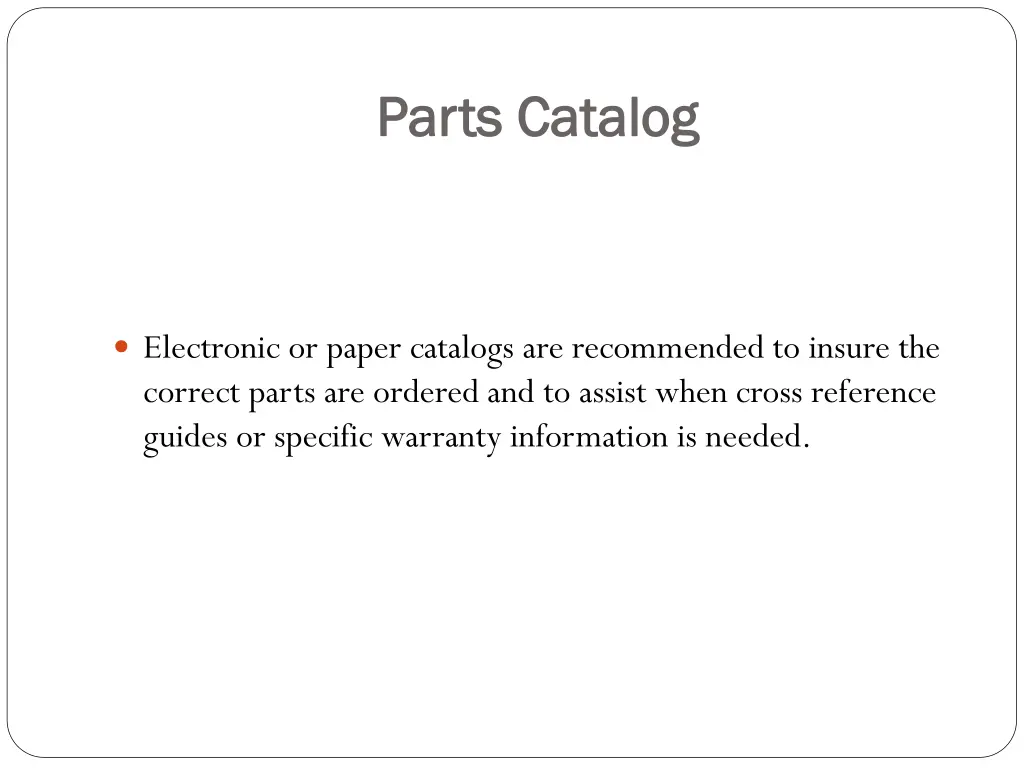 parts catalog parts catalog