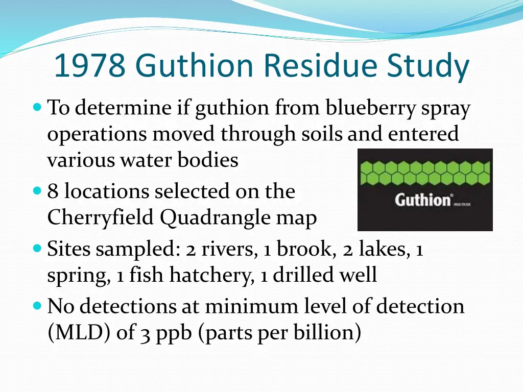 1978 guthion residue study