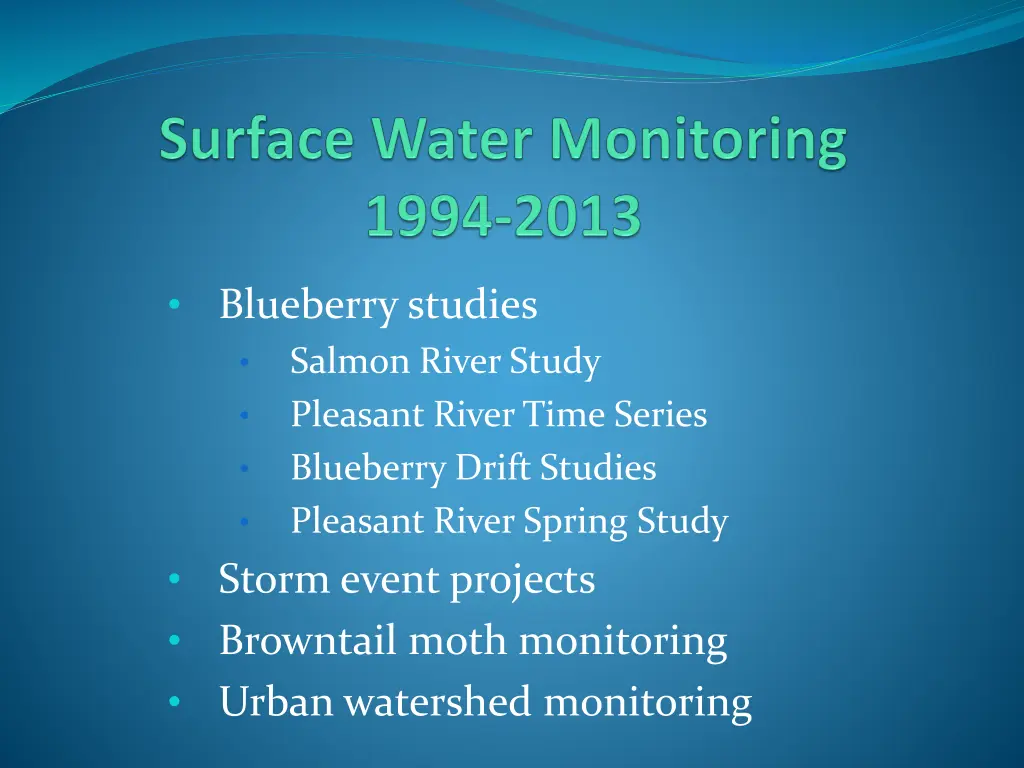 blueberry studies salmon river study pleasant