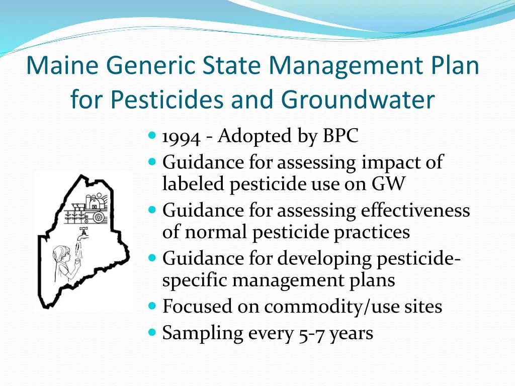 maine generic state management plan