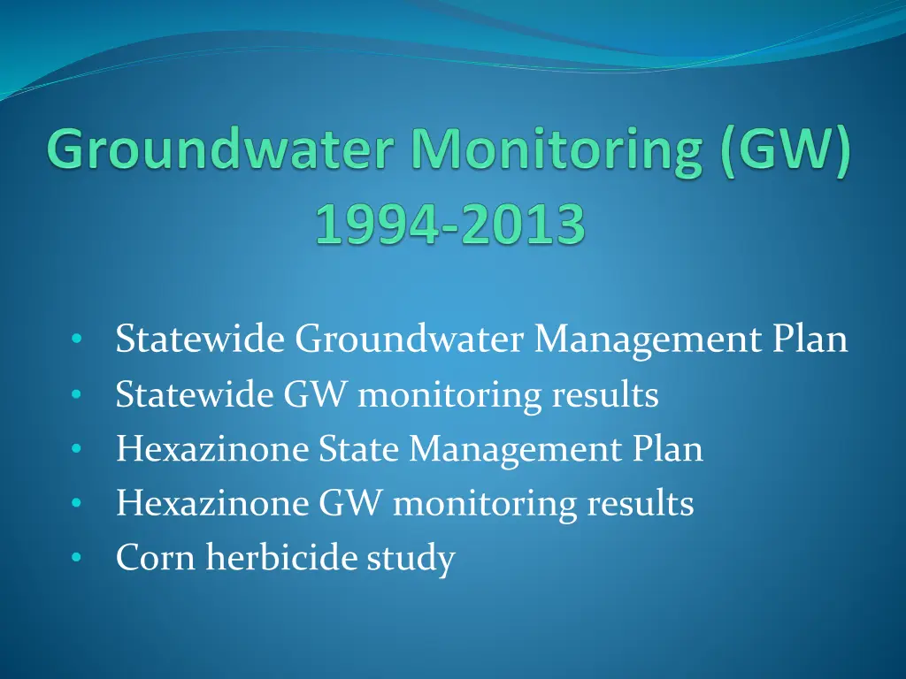 statewide groundwater management plan statewide