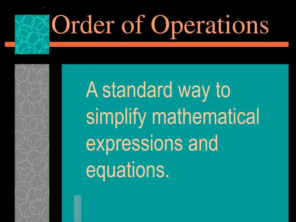 order of operations 1