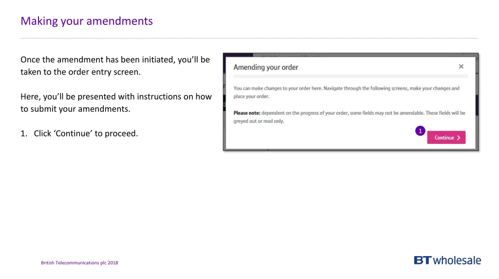 making your amendments