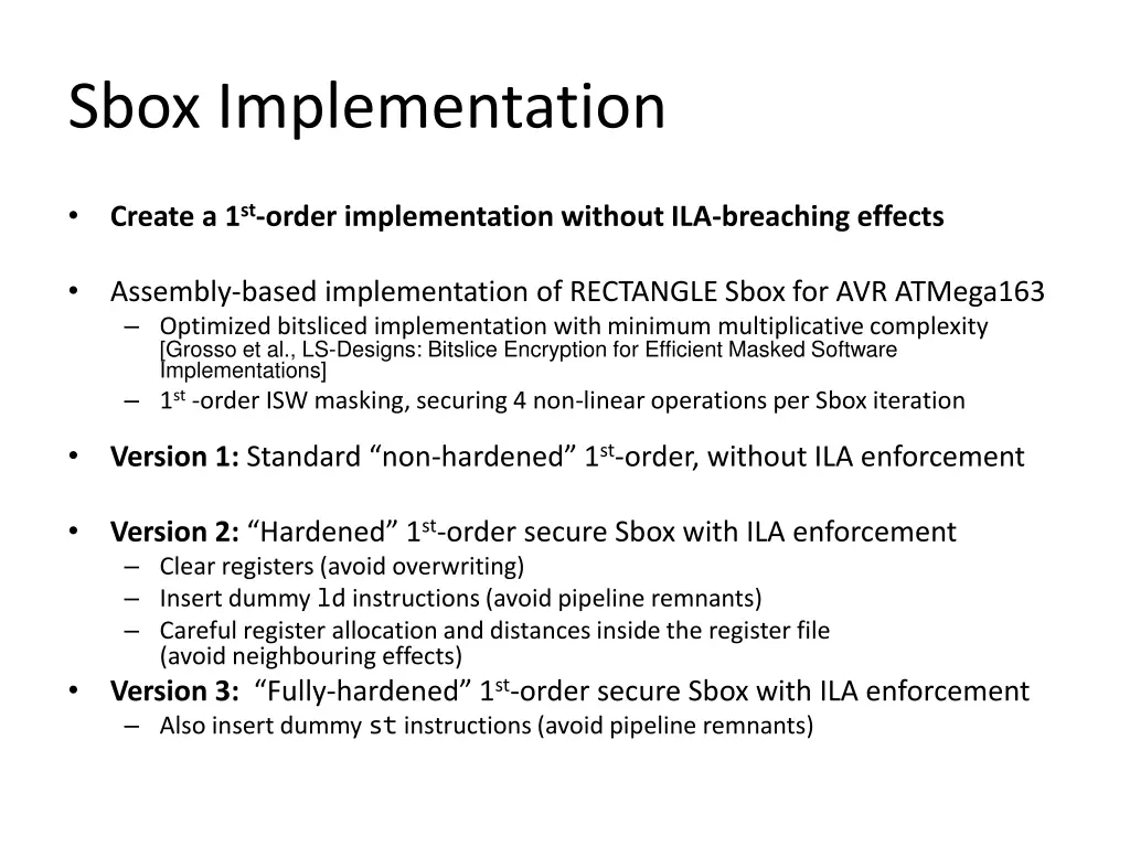 sbox implementation