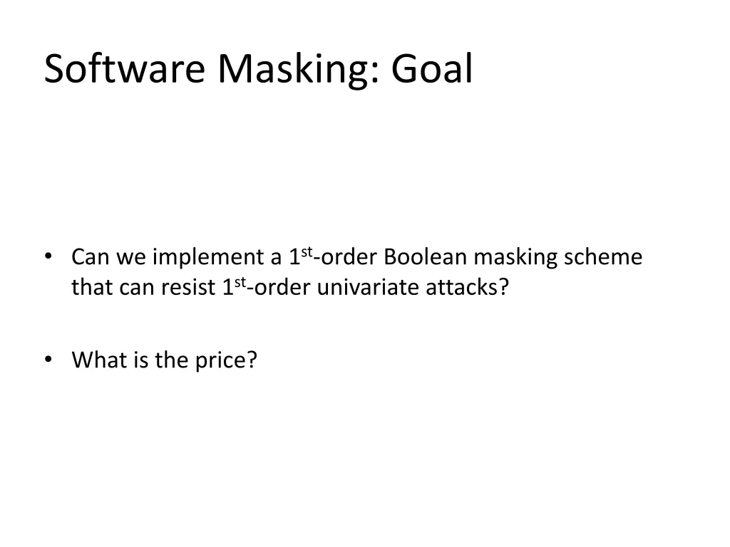 software masking goal