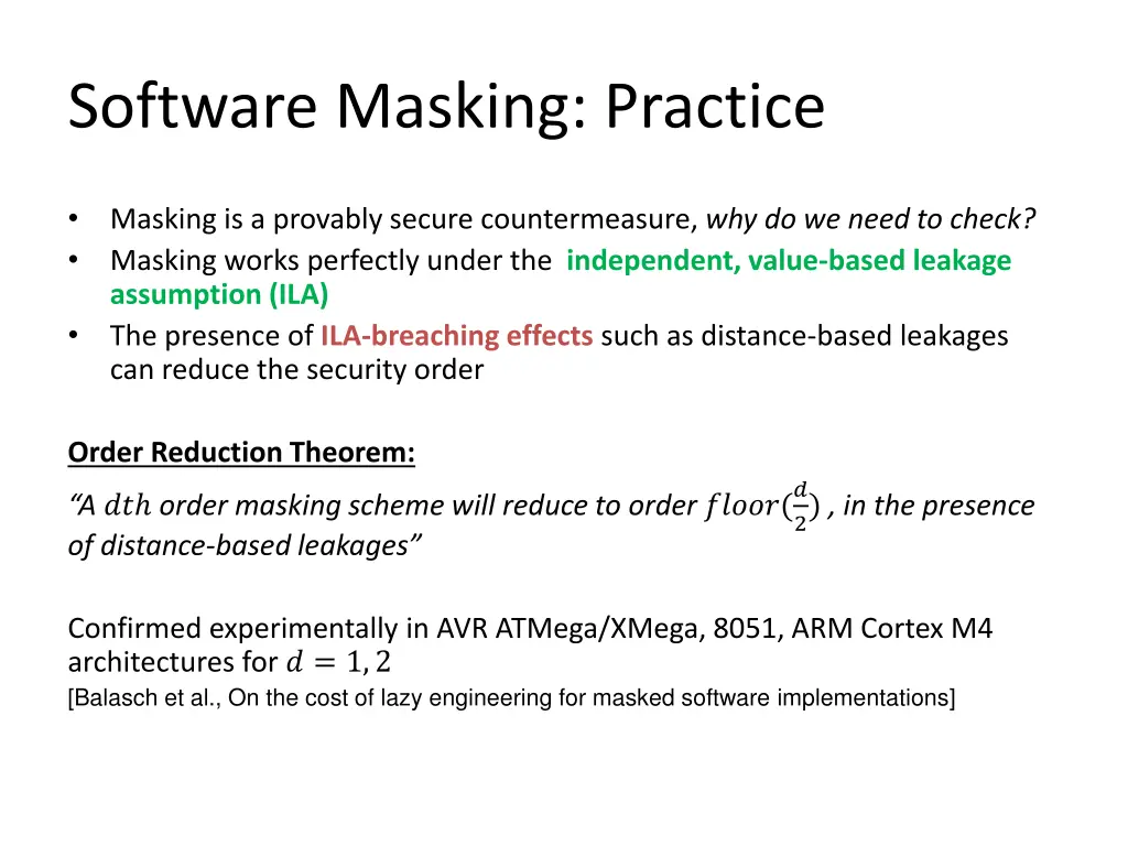 software masking practice