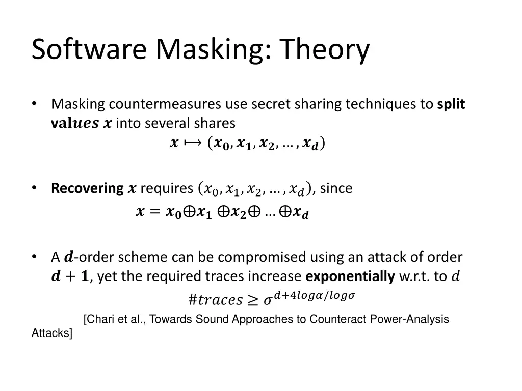 software masking theory 1