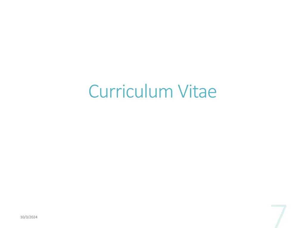 curriculum vitae