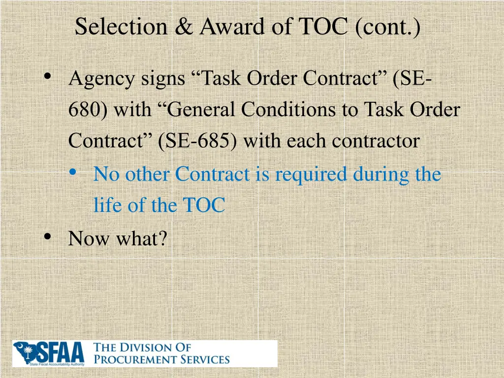 selection award of toc cont 3