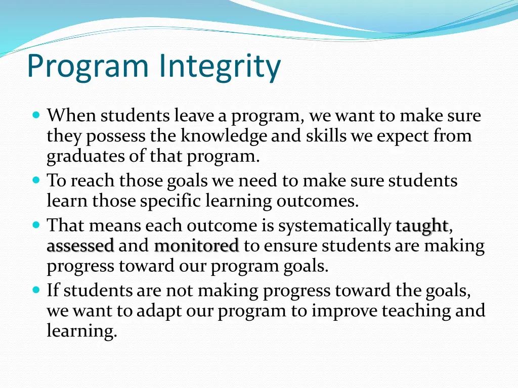 program integrity