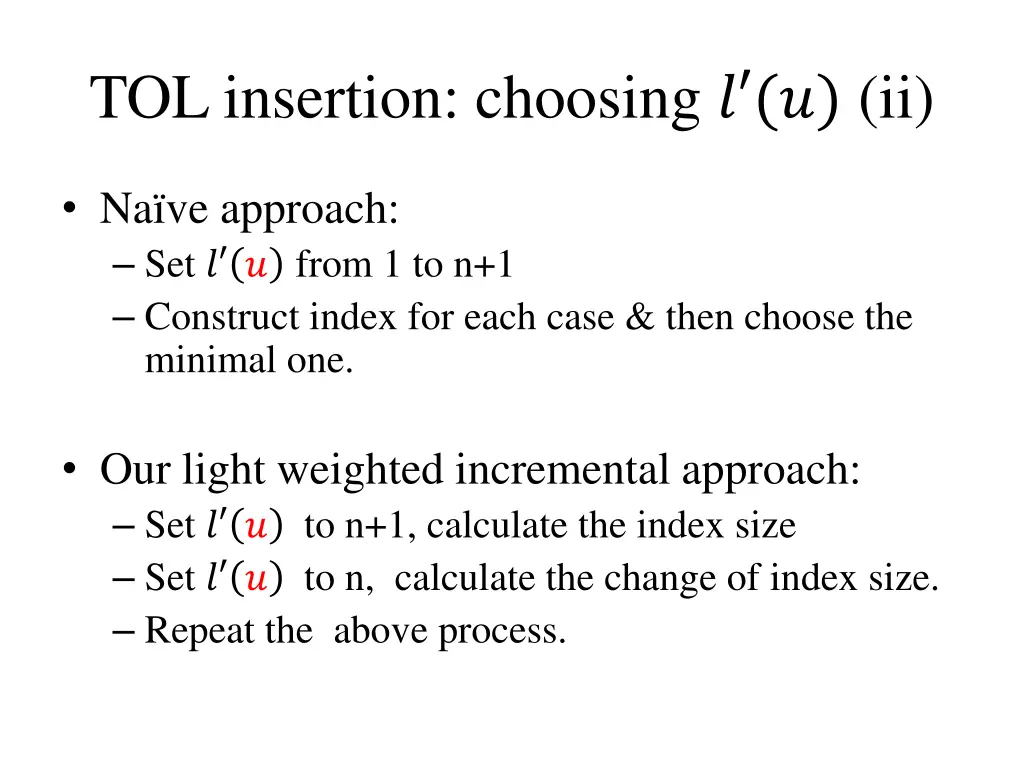 tol insertion choosing ii