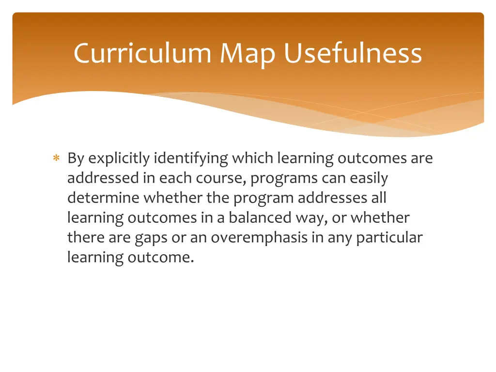 curriculum map usefulness