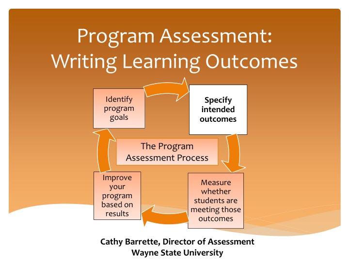 program assessment writing learning outcomes