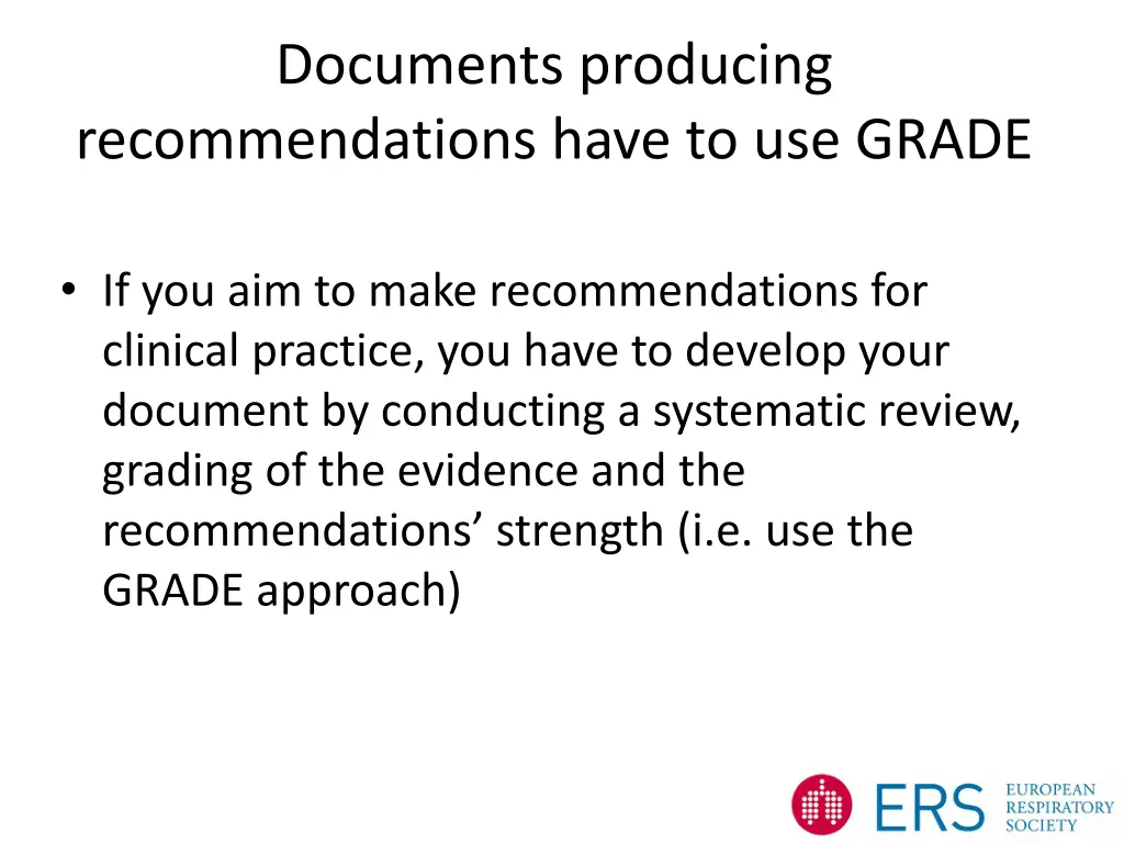 documents producing recommendations have