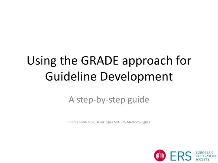 using the grade approach for guideline development