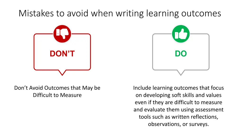 mistakes to avoid when writing learning outcomes 5