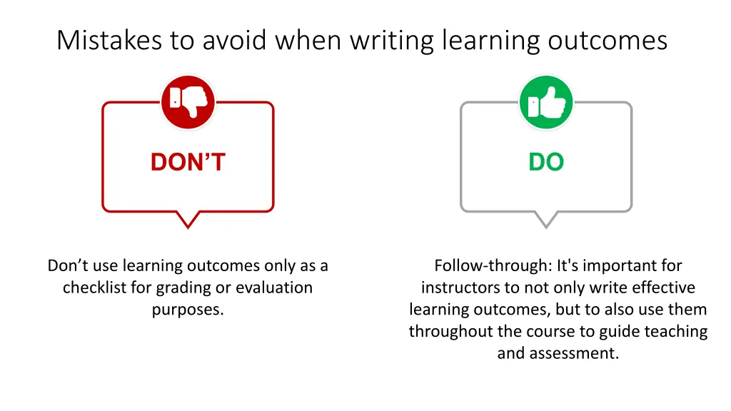 mistakes to avoid when writing learning outcomes 7