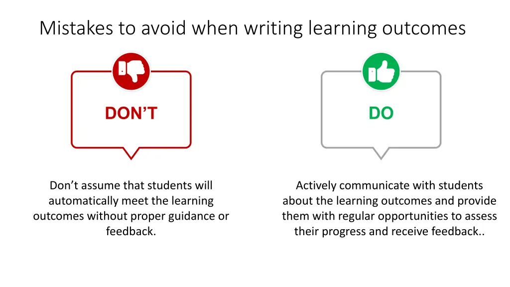 mistakes to avoid when writing learning outcomes 8