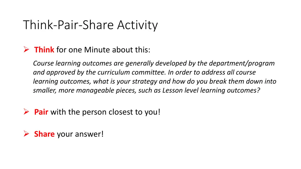 think pair share activity