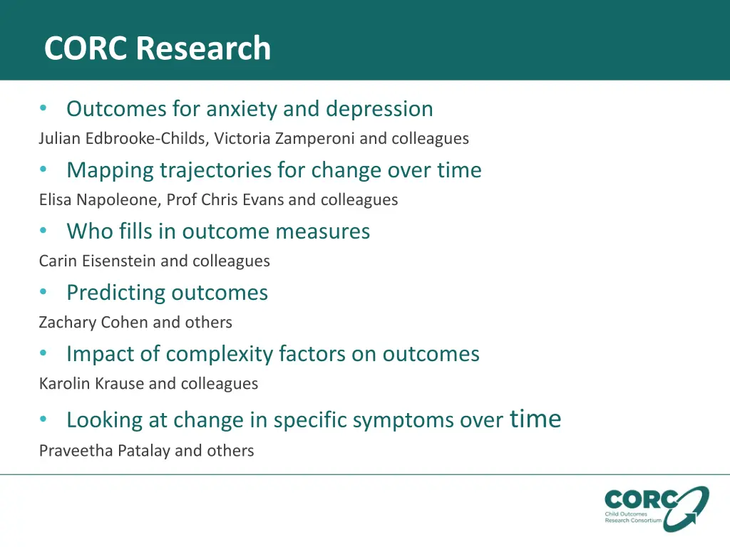 corc research