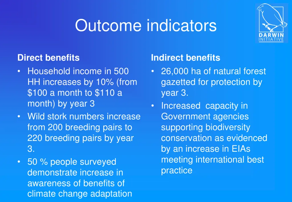 outcome indicators