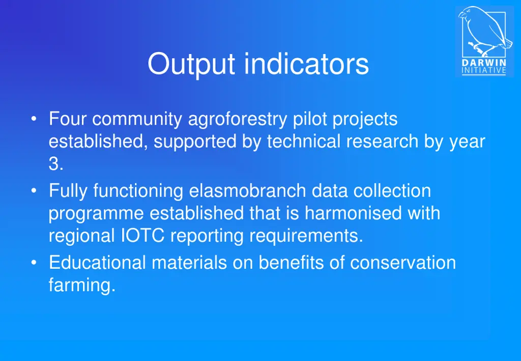 output indicators