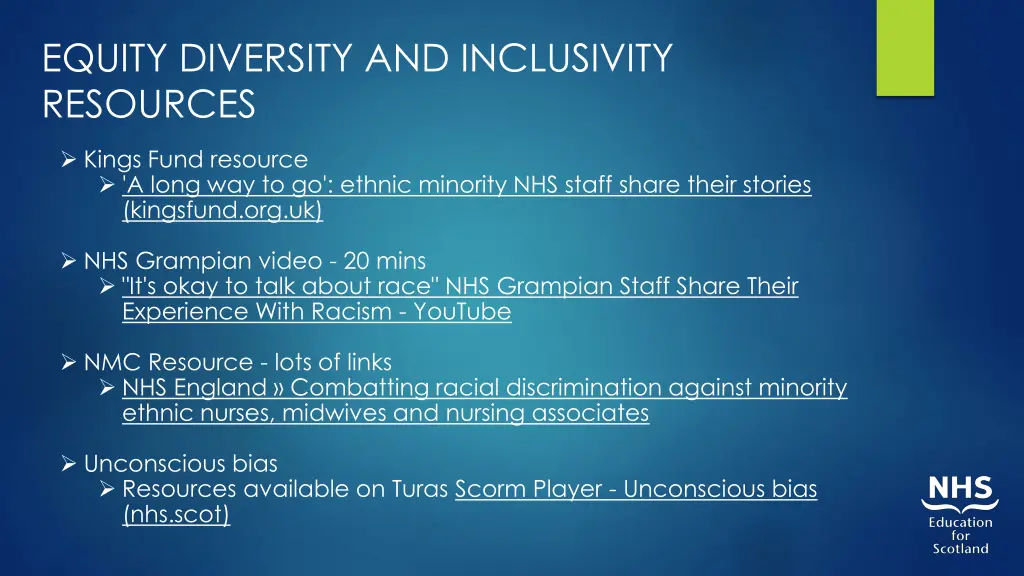 equity diversity and inclusivity resources