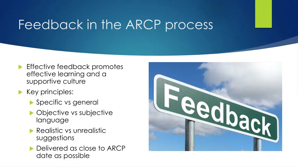 feedback in the arcp process