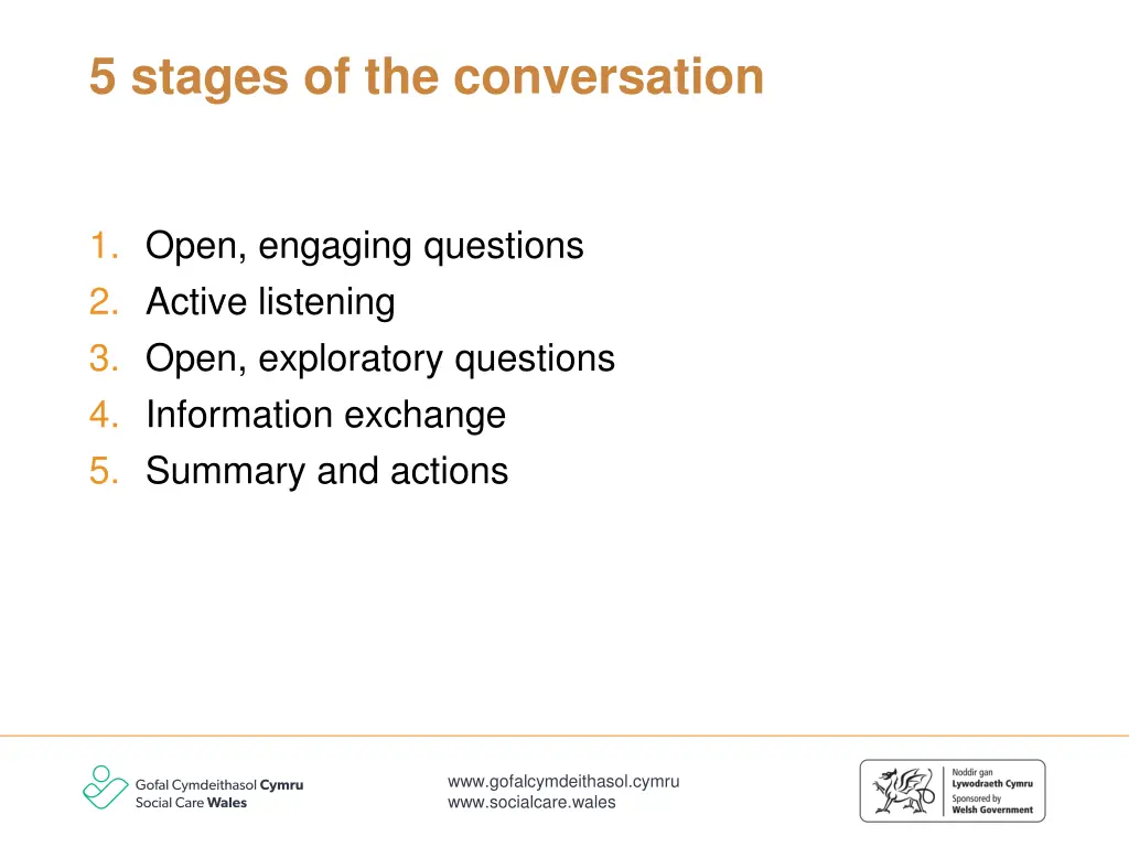 5 stages of the conversation