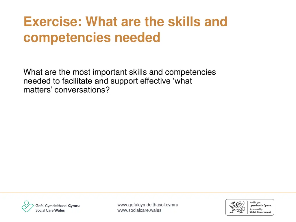 exercise what are the skills and competencies