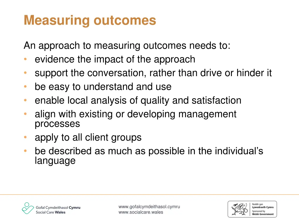 measuring outcomes