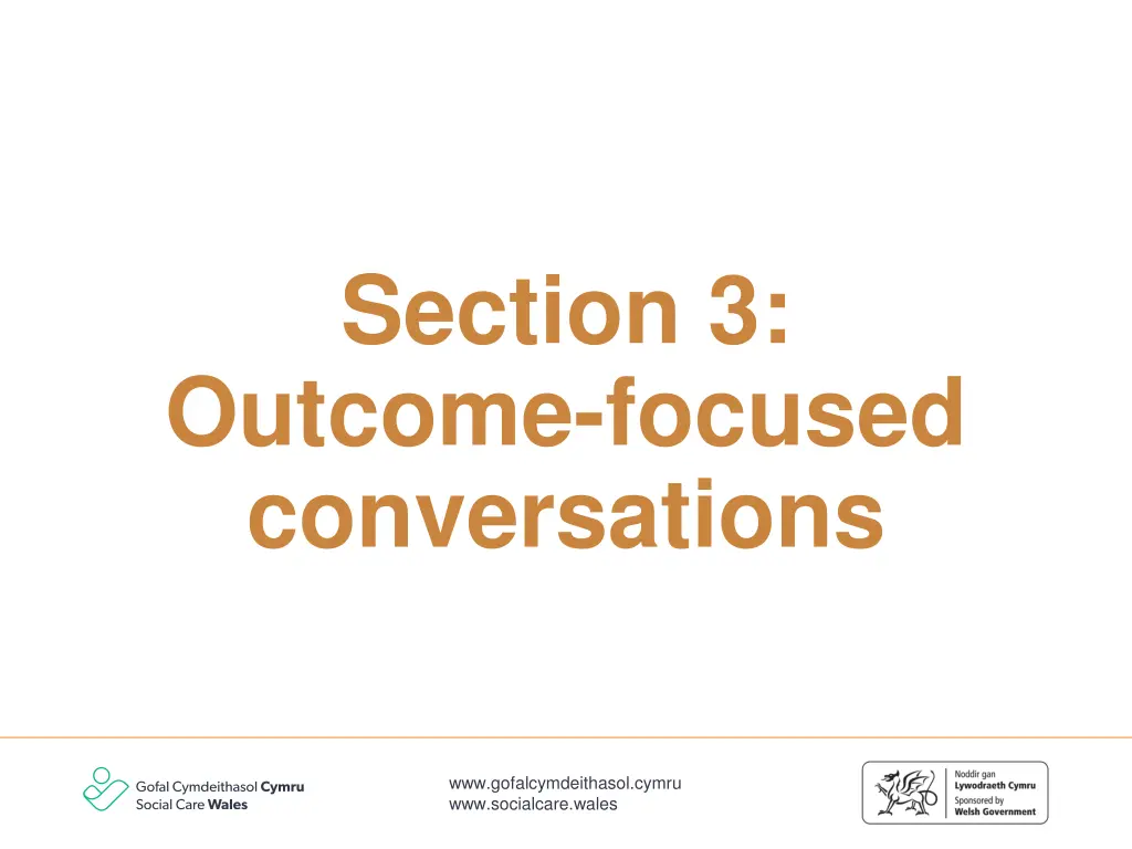 section 3 outcome focused conversations