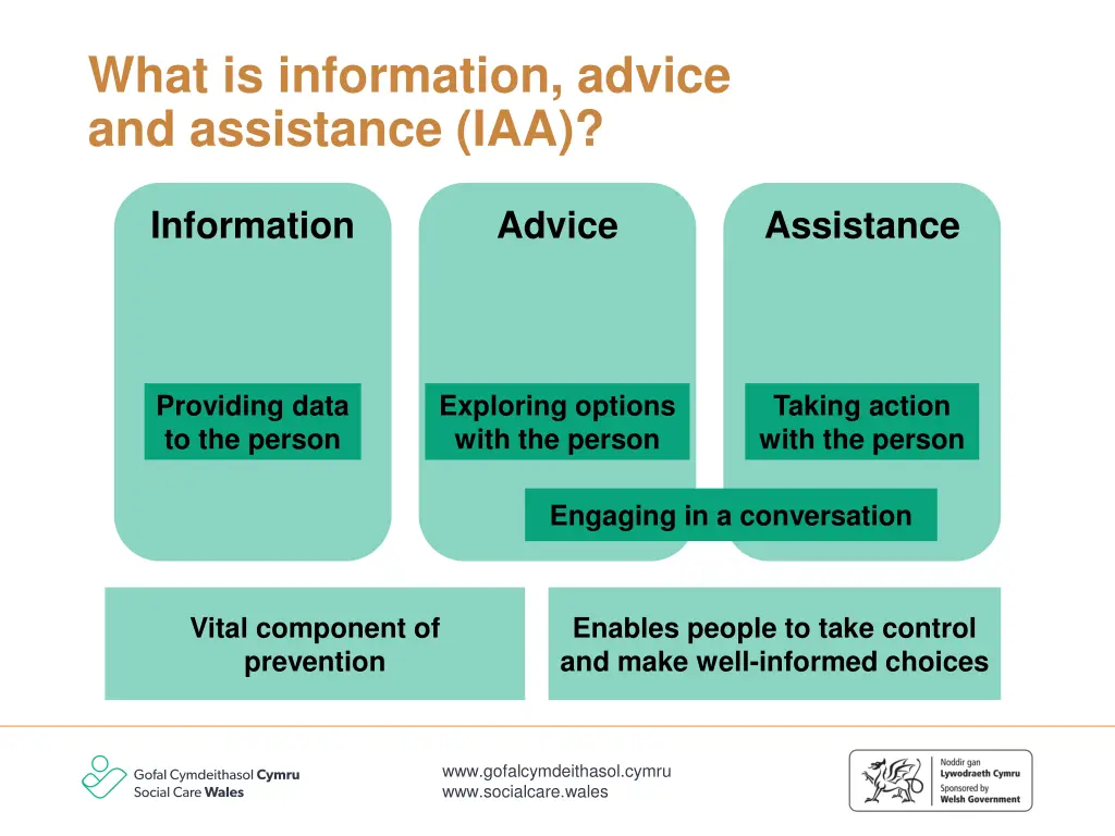 what is information advice and assistance iaa