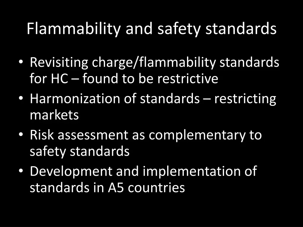 flammability and safety standards