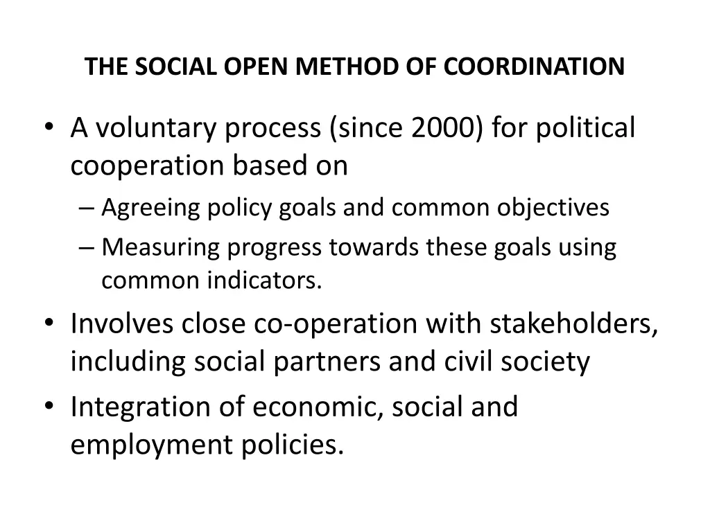 the social open method of coordination