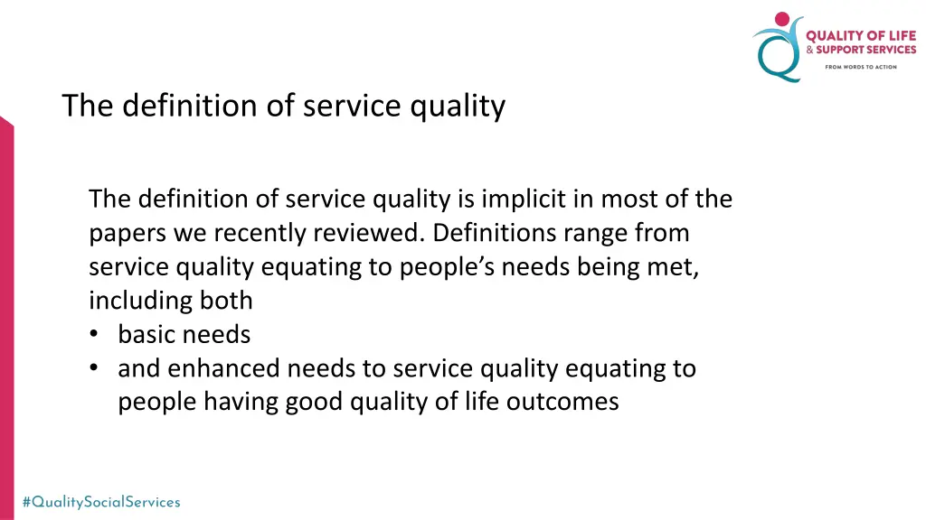 the definition of service quality