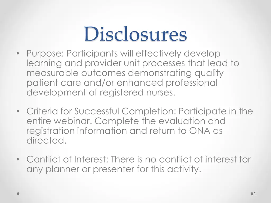 disclosures