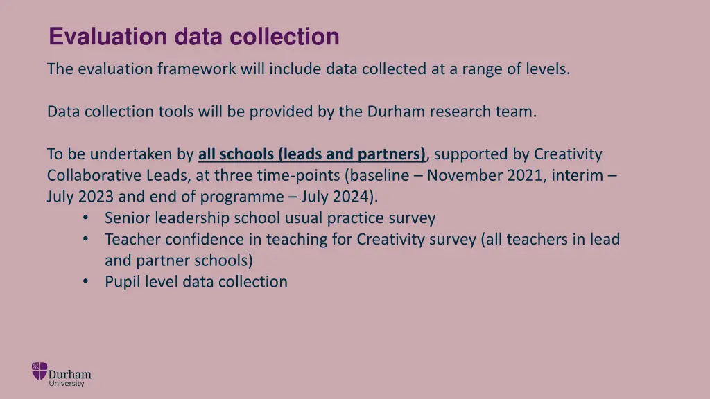 evaluation data collection