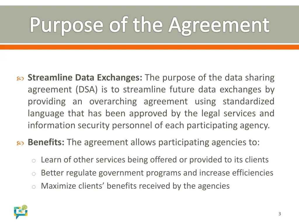 purpose of the agreement