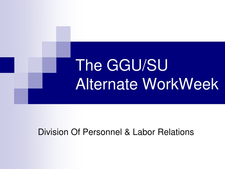 the ggu su alternate workweek