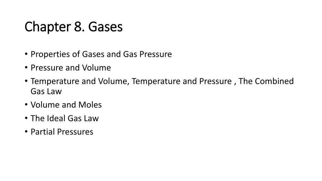 chapter 8 gases chapter 8 gases