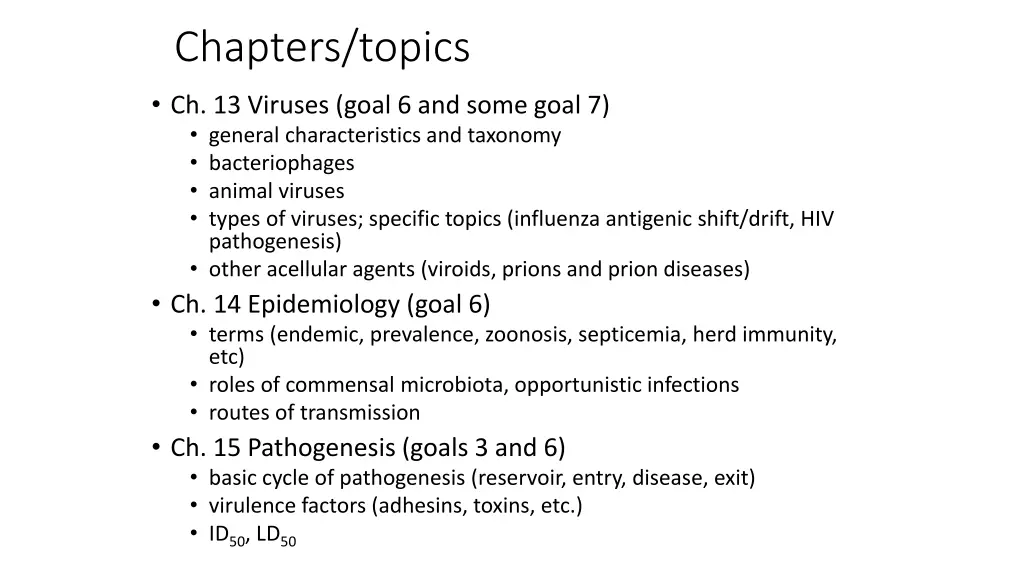 chapters topics 2