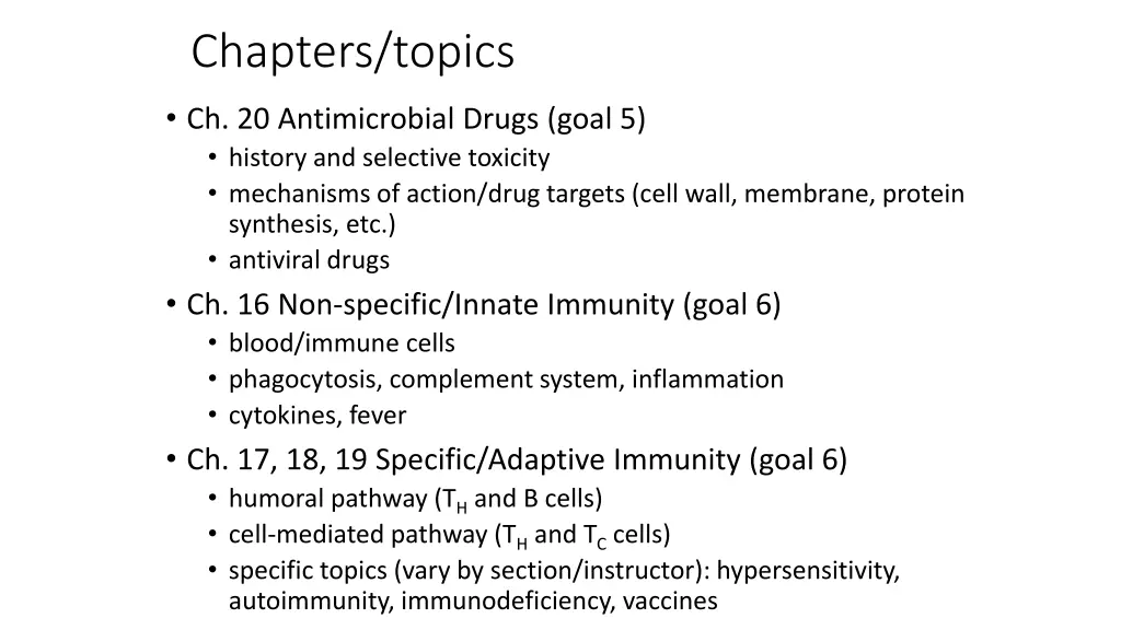 chapters topics 3