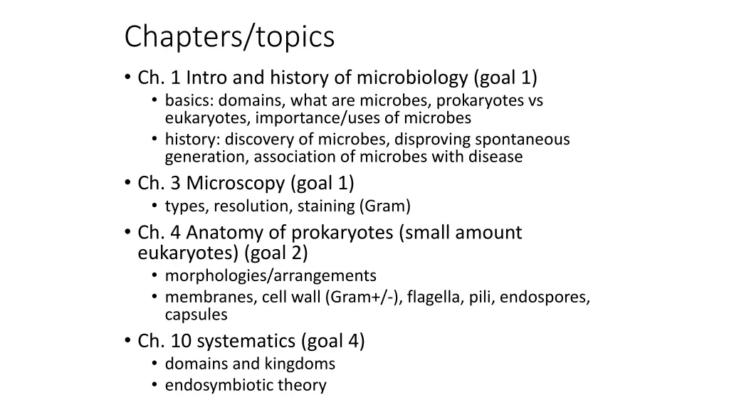 chapters topics ch 1 intro and history